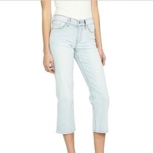 Hudson Stella Mid Rise Crop Jeans Light Wash Straight Leg NWT Size 27